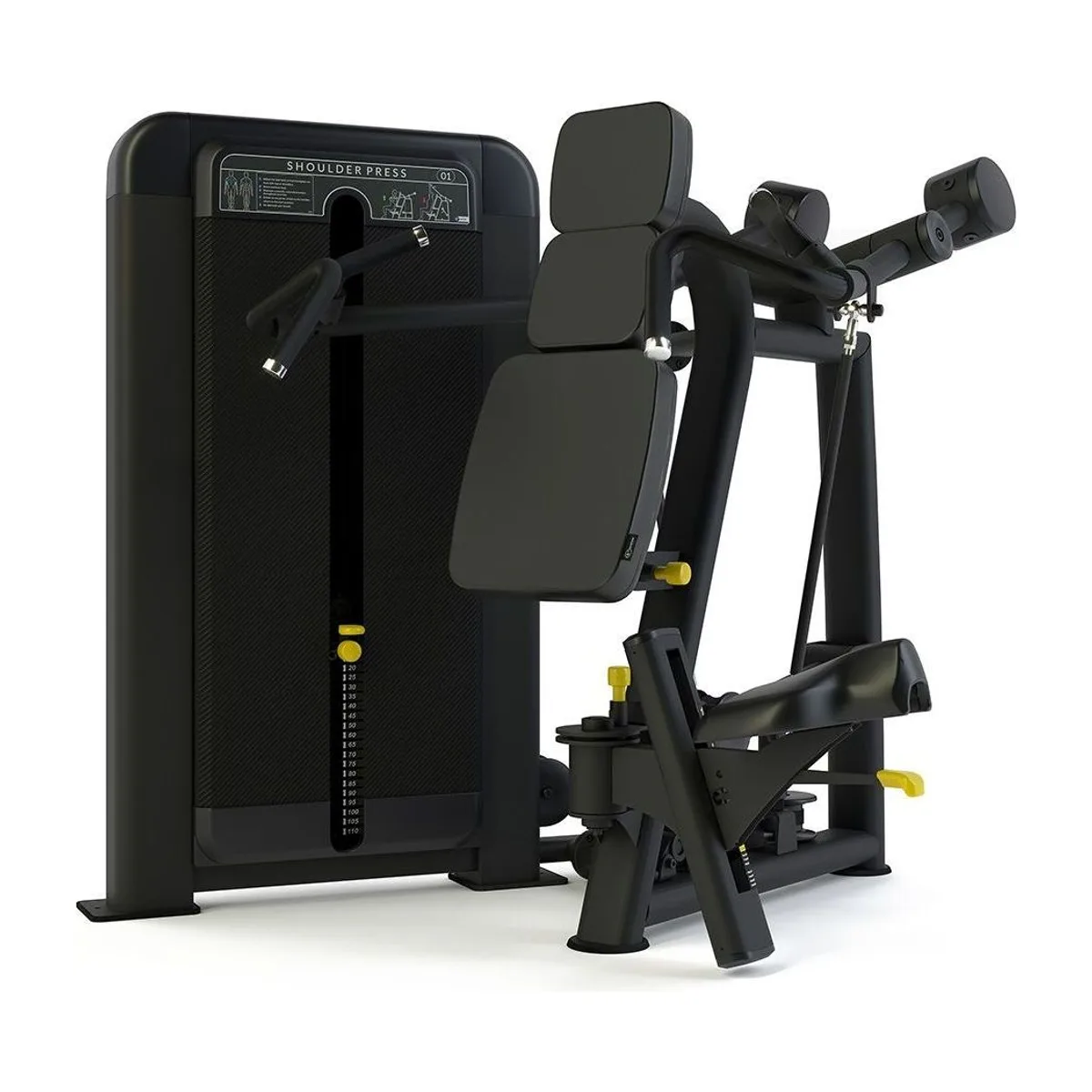 Pulse Fitness UK Club Line Shoulder Press Inclusive IFI (Black Upholstery), view 2