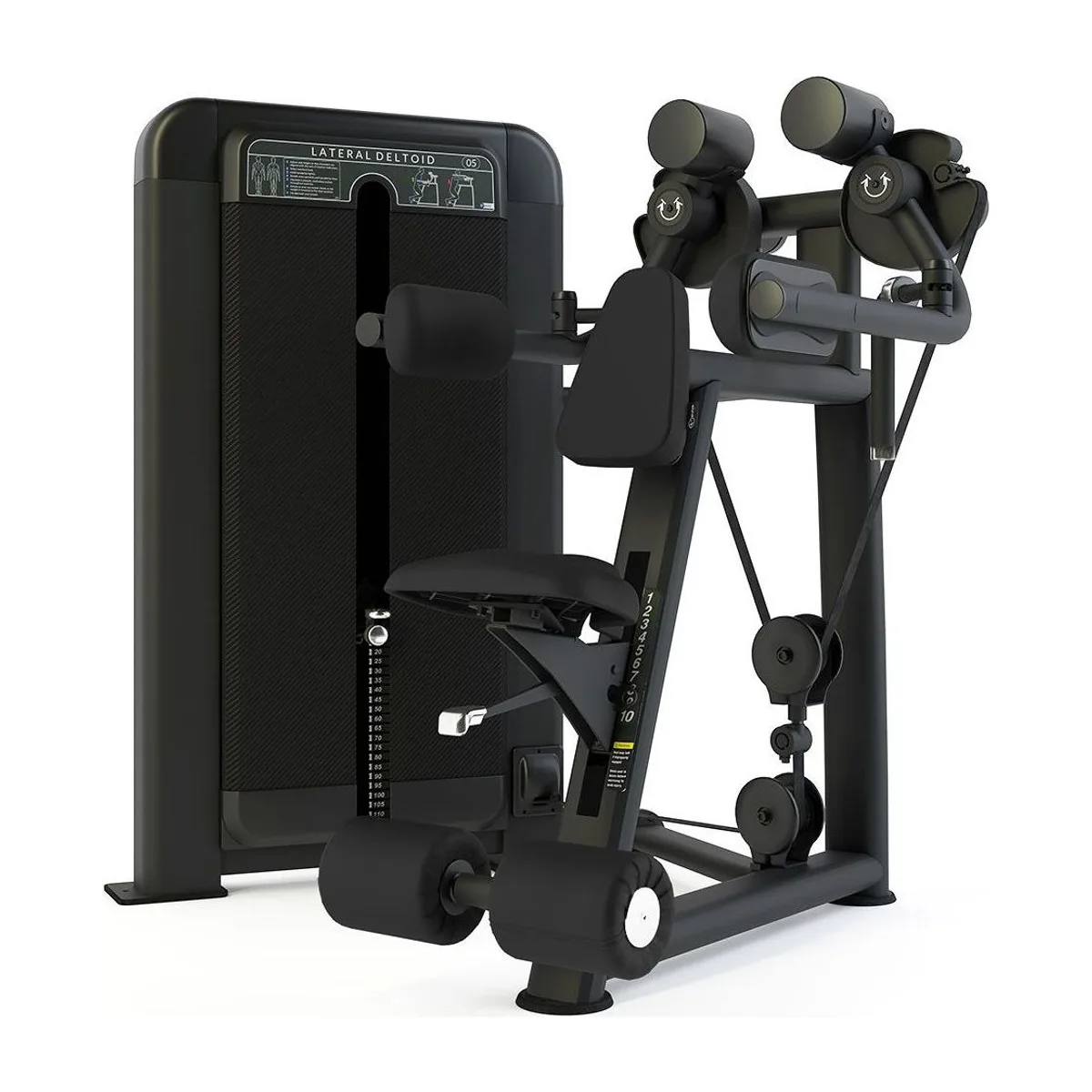 Pulse Fitness UK Club Line Lateral Deltoid Carbon Upholstery