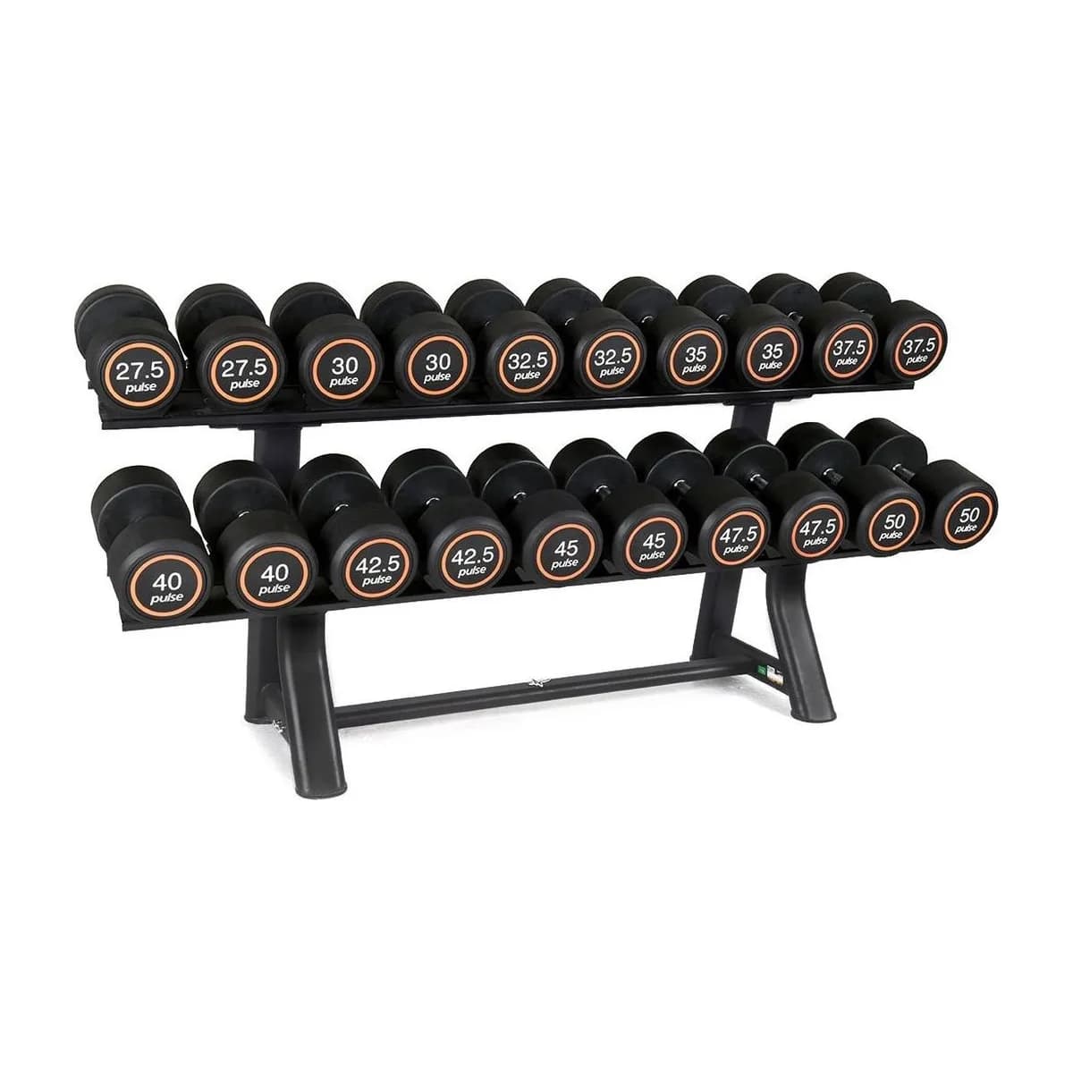 Pulse Fitness UK Club Line Rubber Dumbbells 35kg (Pair), view 3