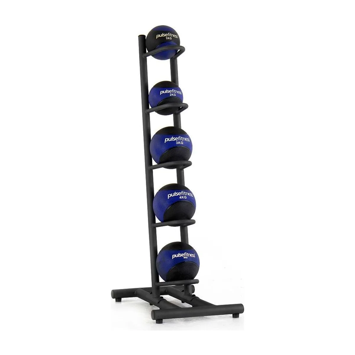 Pulse Fitness UK Club Line Medicine Ball Set on Rack (1-5kg)