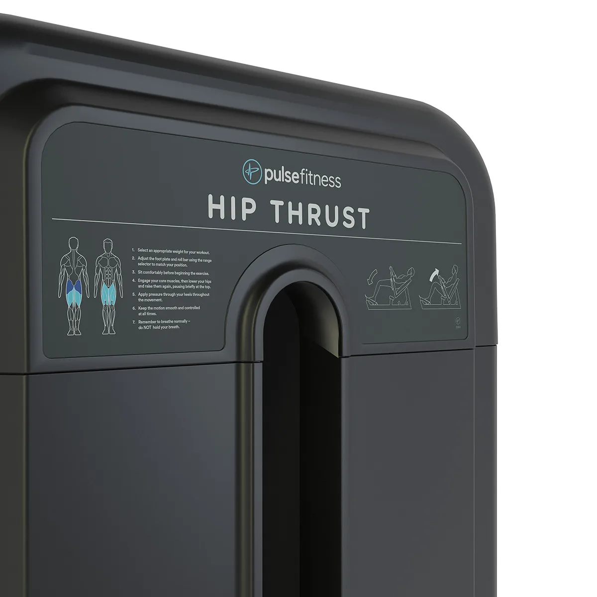 Pulse Fitness UK (Selectorised) Hip Thrust, view 4