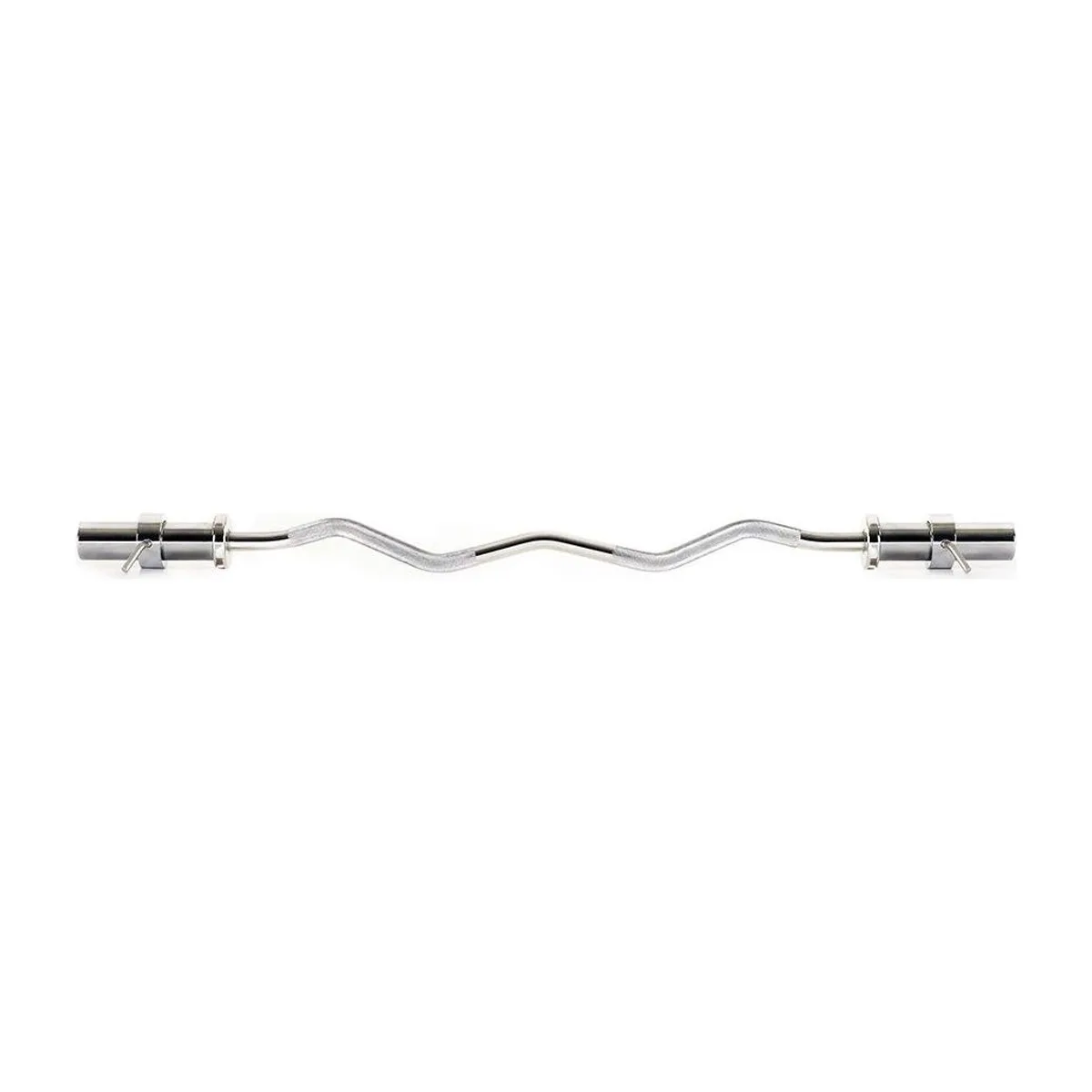 Pulse Fitness UK Club Line Olympic EZ Curl Bar with Ring Collars
