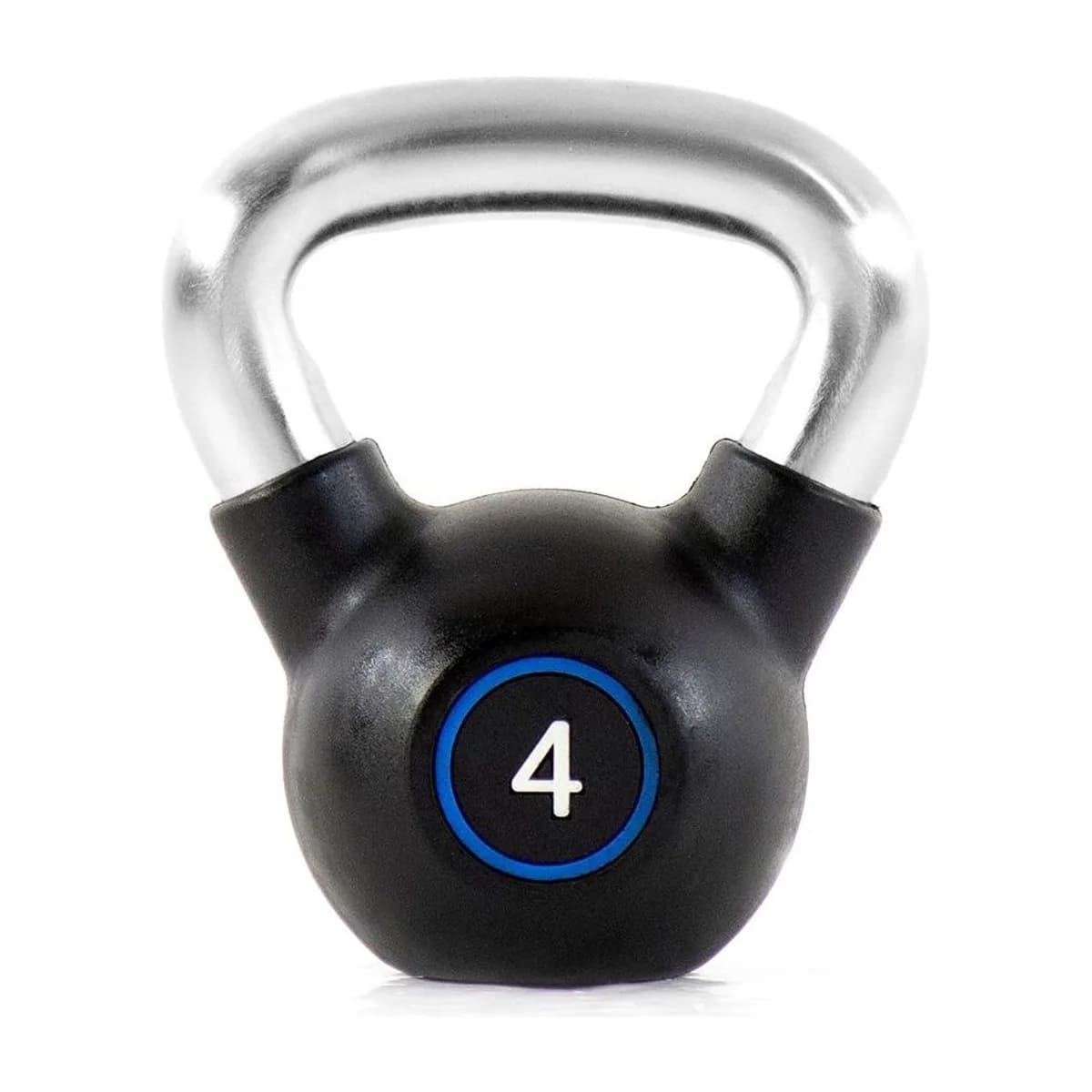 Pulse Fitness UK Premium Polyurethane Covered Kettlebell Set on a Double-Tier (Horizontal) Dumbbell Rack (holds 10 Kettlebells), view 2