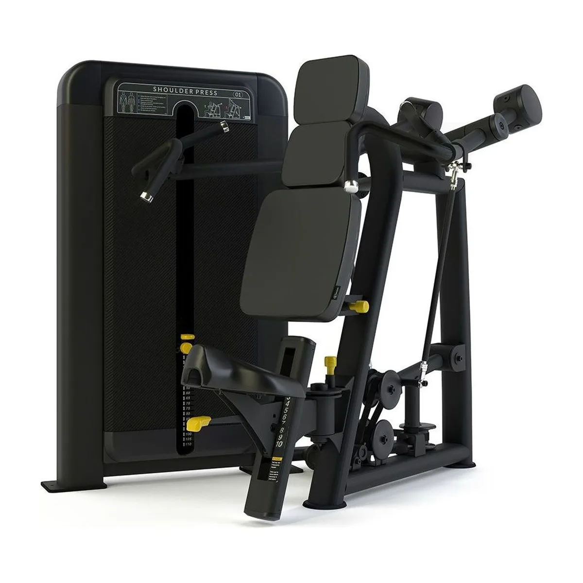 Pulse Fitness UK Club Line Shoulder Press Inclusive Carbon Upholstery