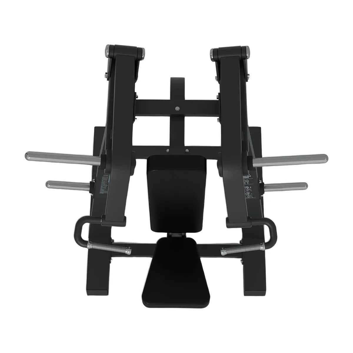 Pulse Fitness UK Club Line Plate-Loaded Shoulder Press (Black Upholstery), view 3