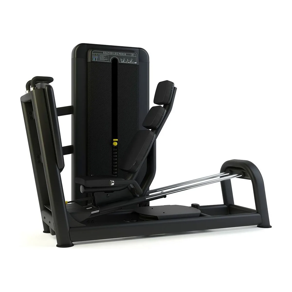 Pulse Fitness UK Club Line Seated Leg Press Inclusive 200kg Stack Carbon Upholstery