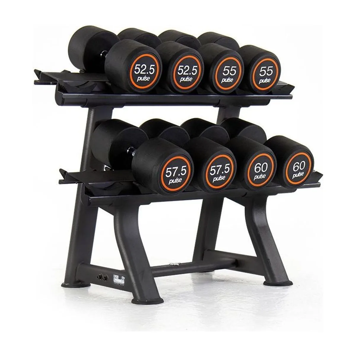 Pulse Fitness UK Club Line Rubber Dumbbells 60kg (Pair), view 2