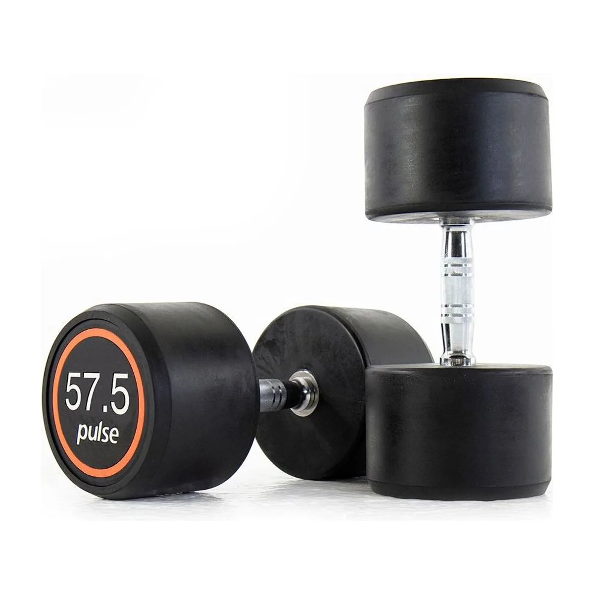 Pulse Fitness UK Club Line Rubber Dumbbells 57.5kg (Pair)
