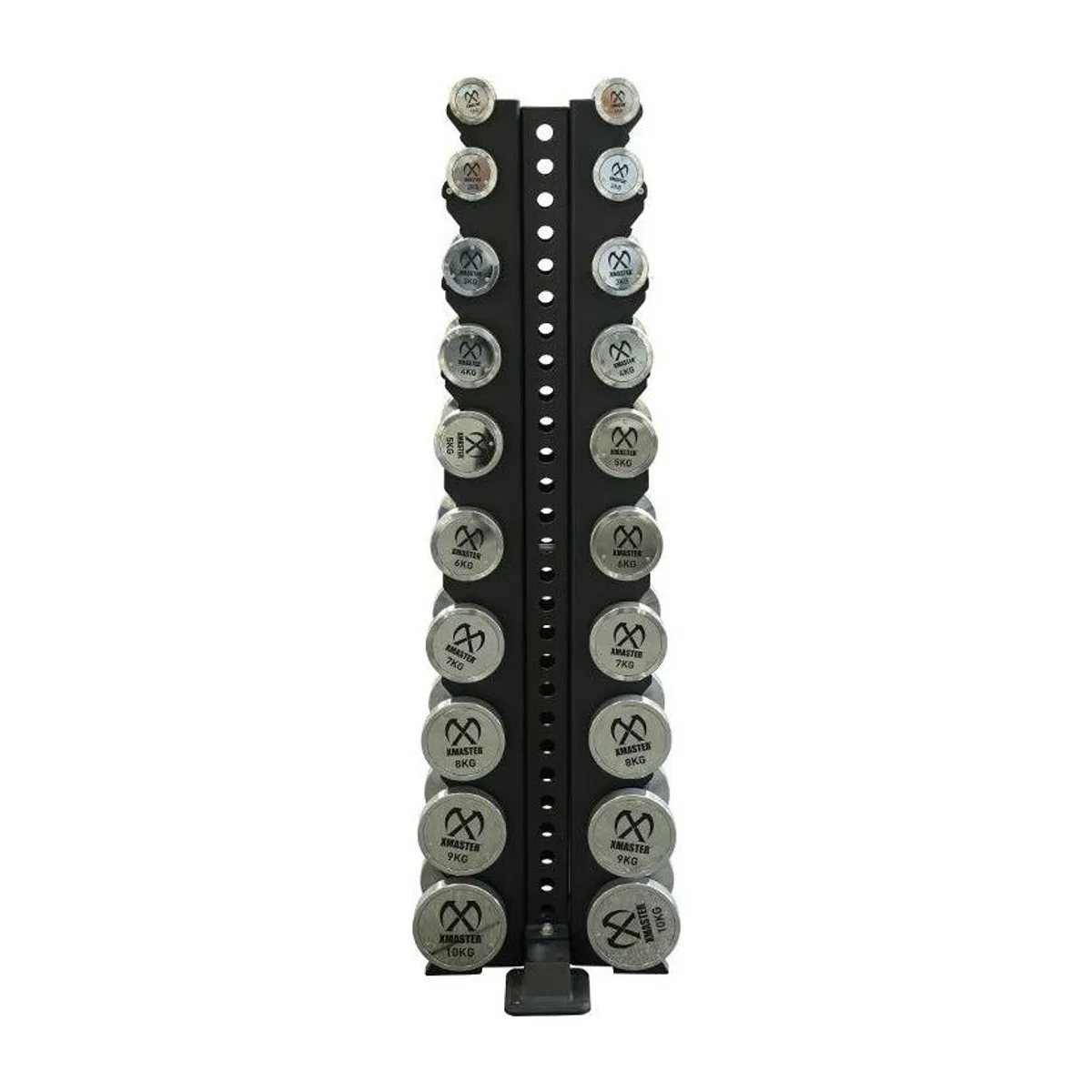 Xmaster Mini Chrome Dumbbell Set (With Rack)