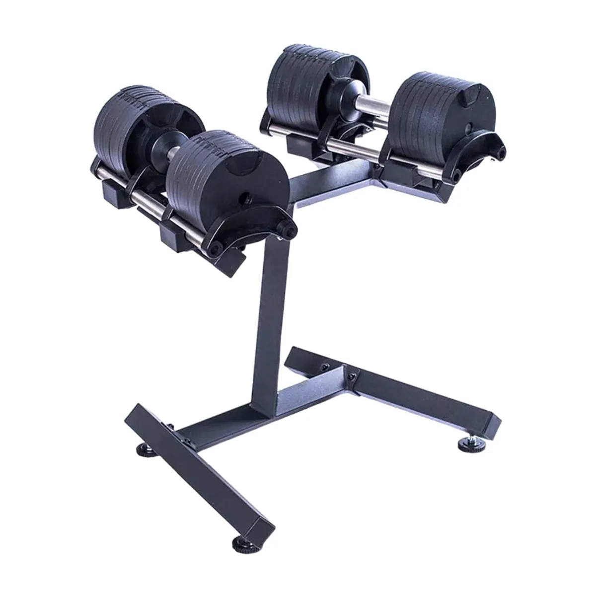 LivePro Adjustable Dumbbells with Rack