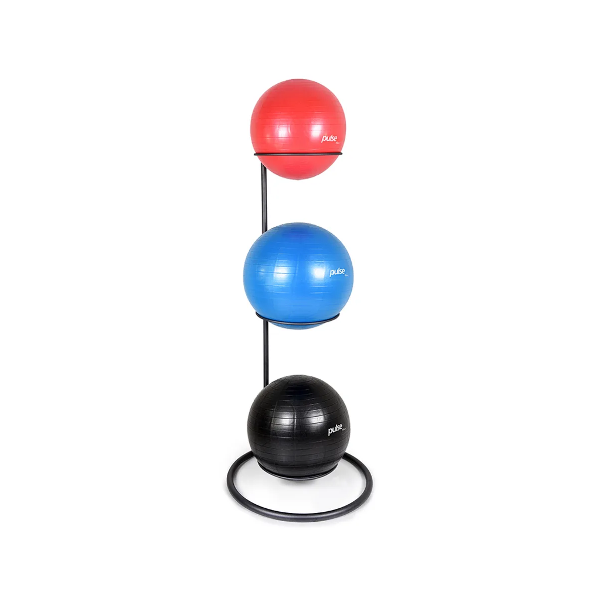 Pulse Fitness UK Classic Swiss Ball Set on Vertical Rack (55-75cm)