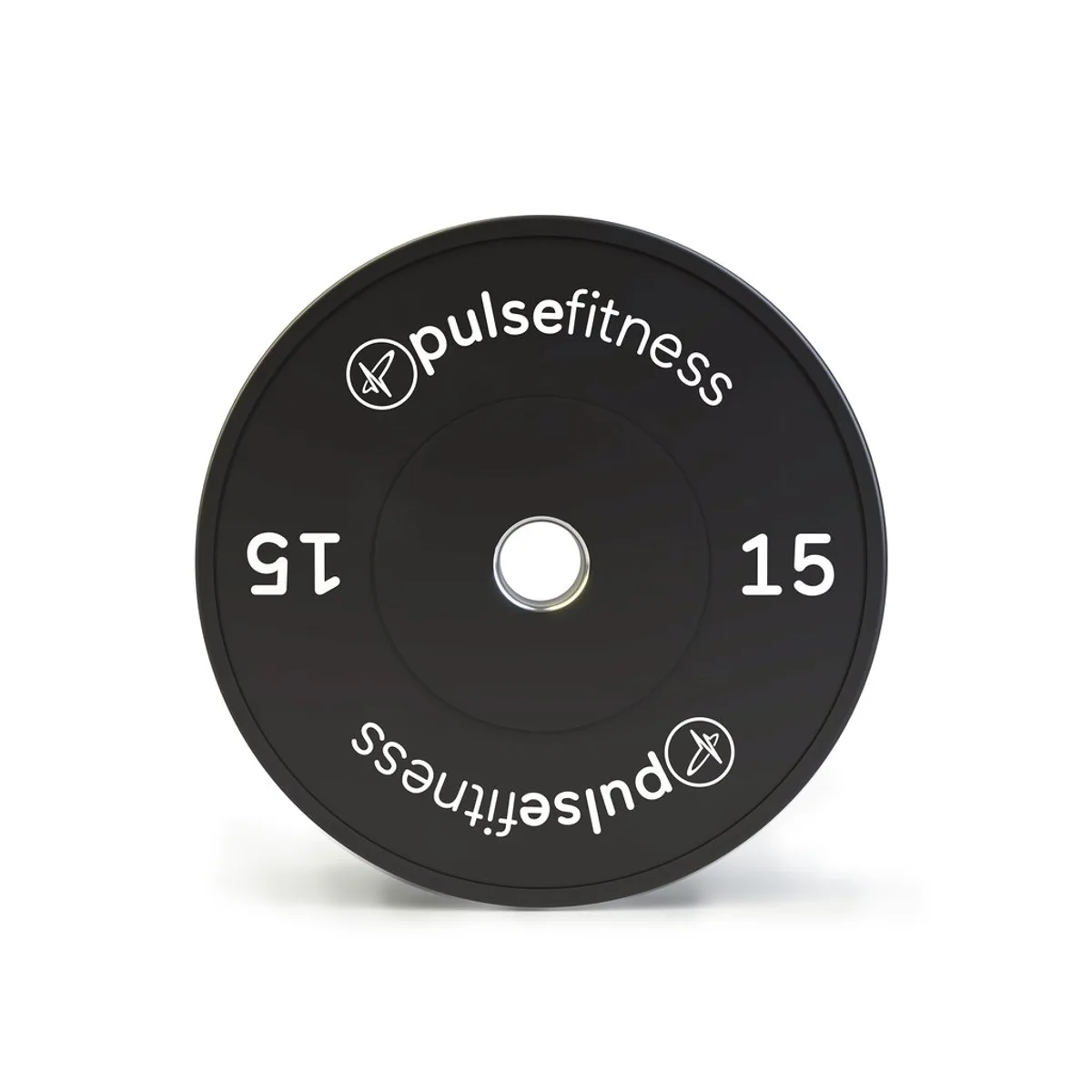 Pulse Fitness UK Classic Training Bumper Plate 15kg Black, view 2