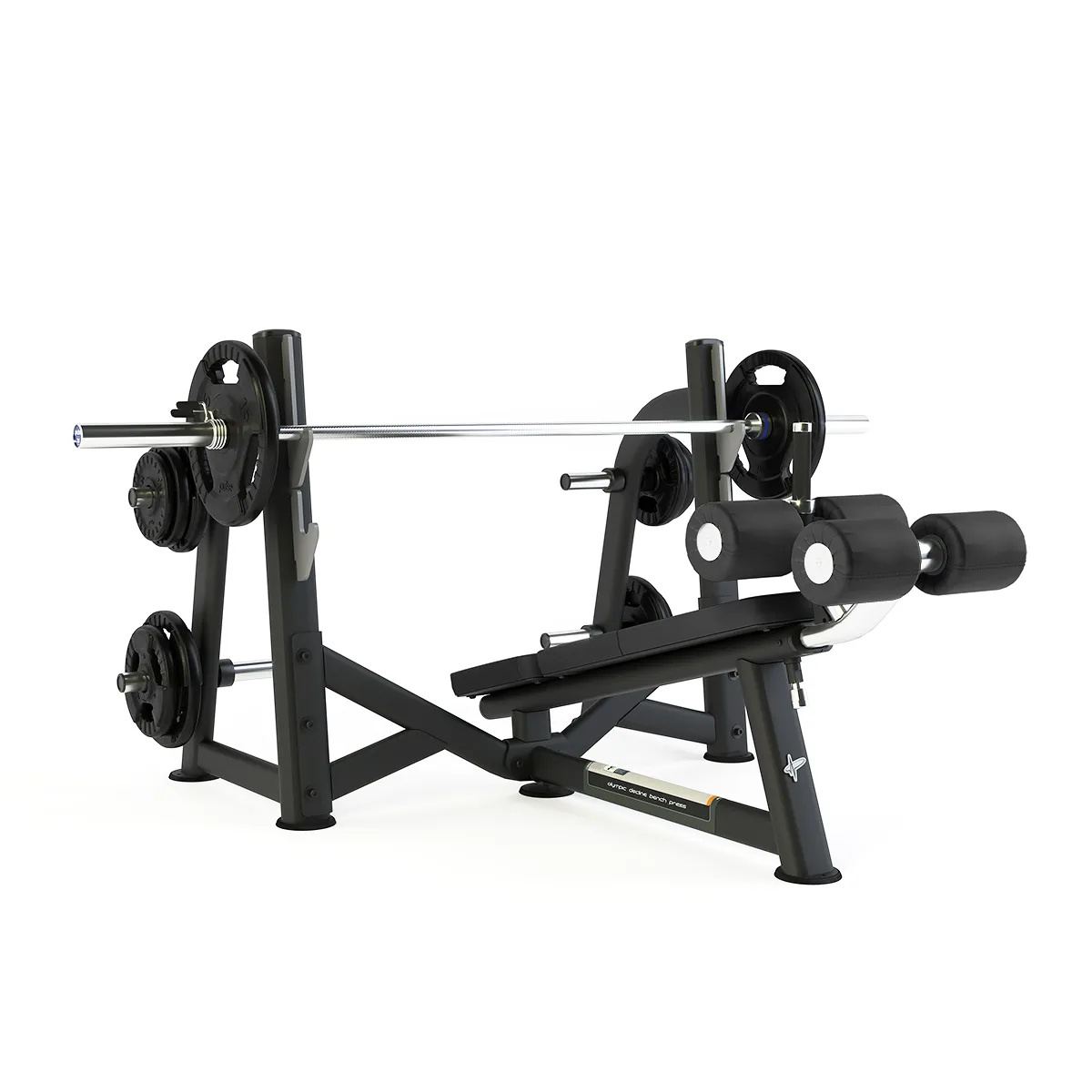 Pulse Fitness UK Club Line Olympic Decline Bench Press (Carbon Upholstery), view 2