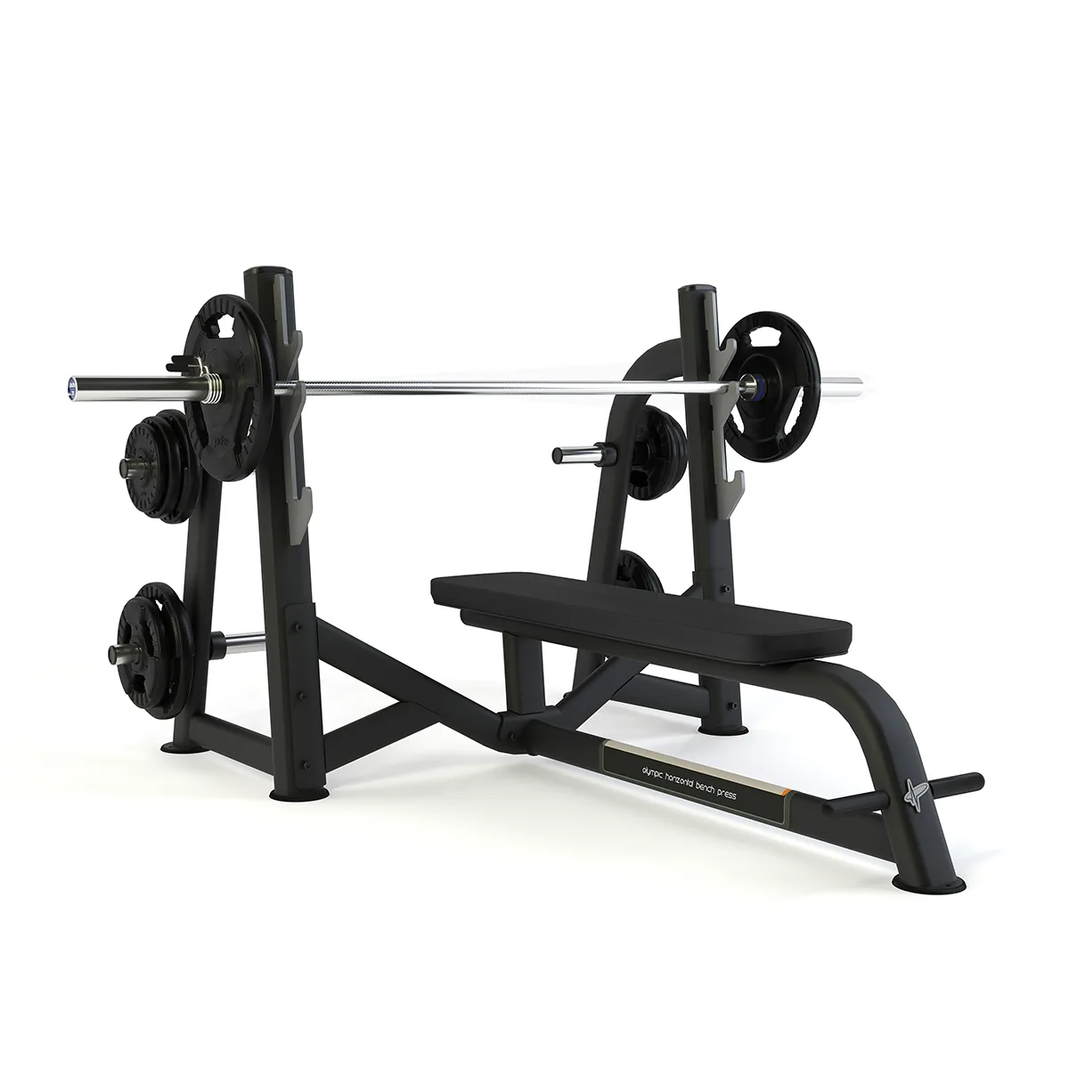 Pulse Fitness UK Club Line Olympic Horizontal Bench Press (Carbon Upholstery), view 2