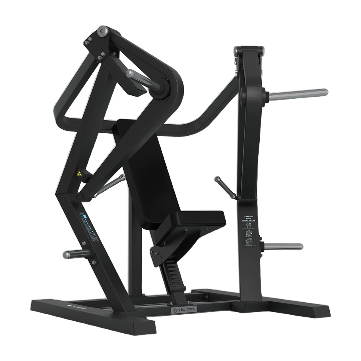 Pulse Fitness UK Club Line Plate-Loaded Wide Chest Press (Carbon Upholstery)