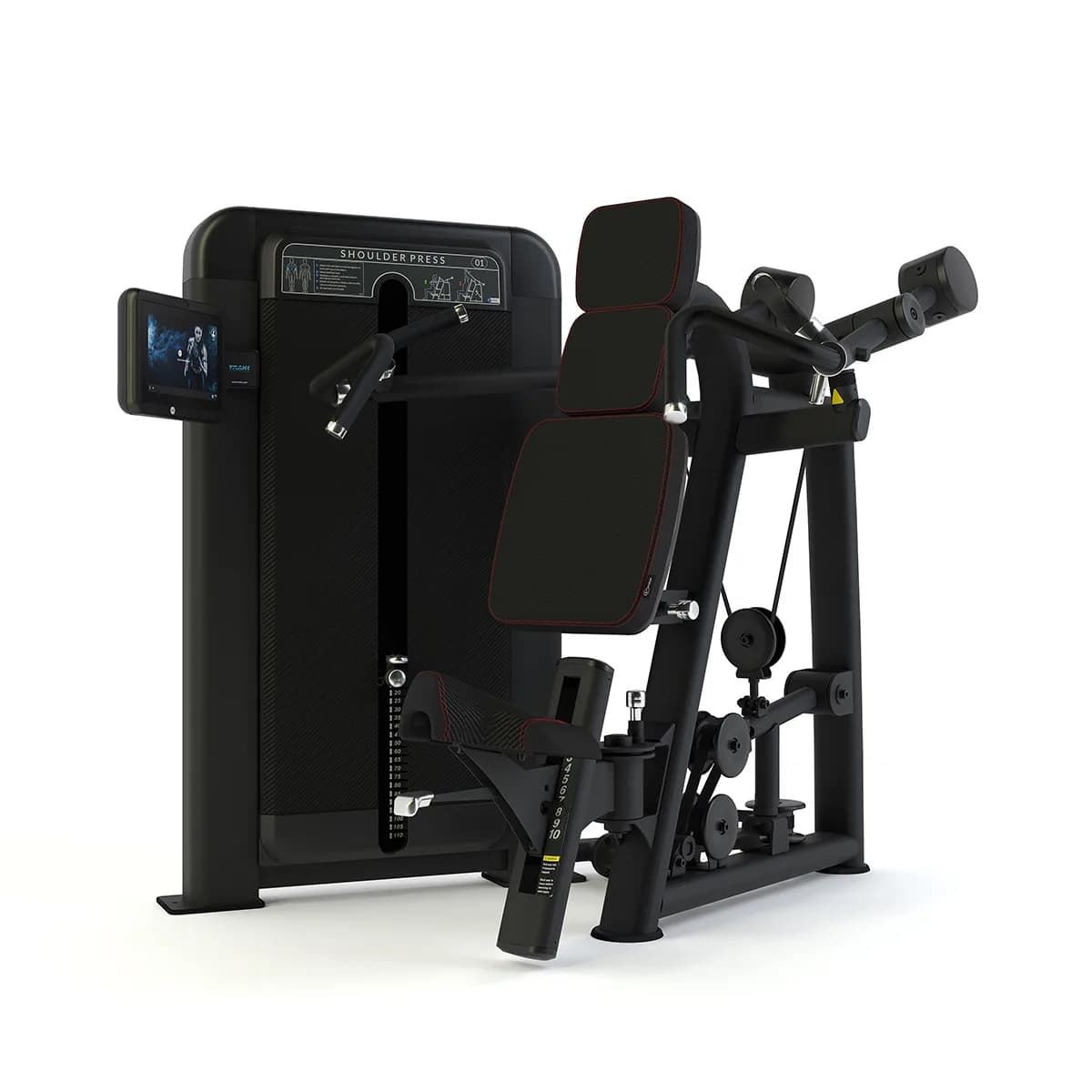 Pulse Fitness UK Premium Shoulder Press Dual Upholstery Illuminated Stack