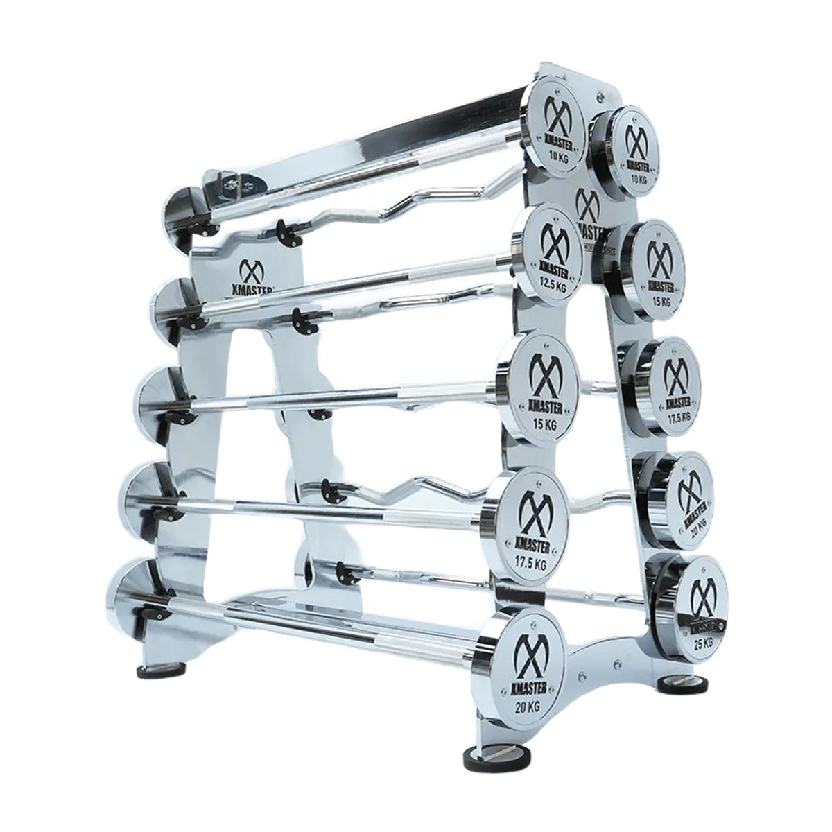 Xmaster Chromed Steel Fixed Straight / Curl Barbell