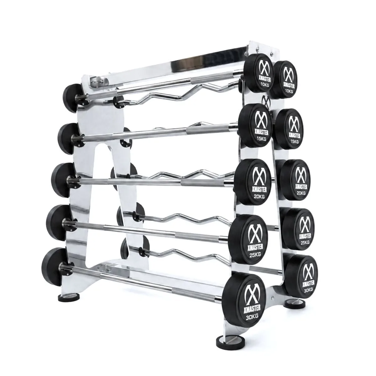 Xmaster Urethane Fixed Straight / Curl Barbell SET
