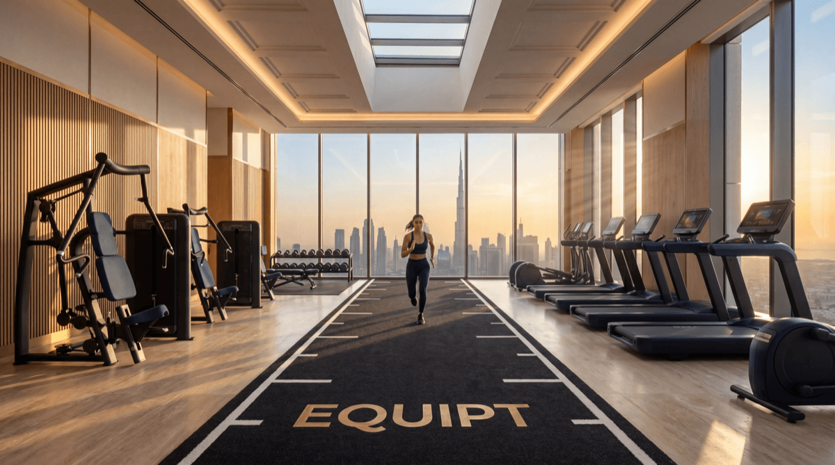 Pulse Fitness Club Line treadmills in a premium gym setting