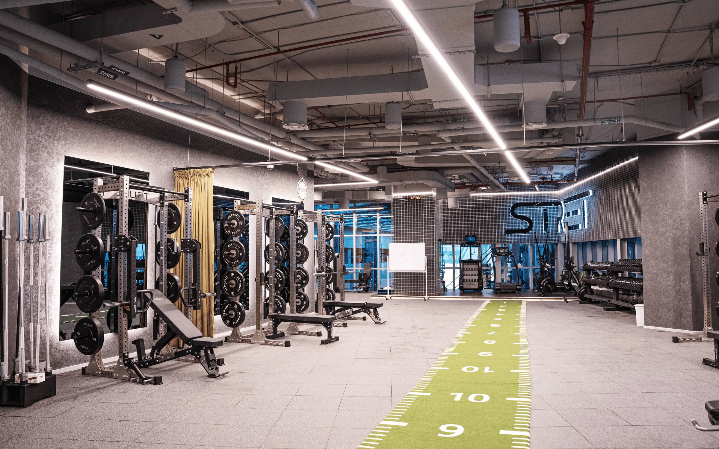 Boutique fitness studios. Representative Equipt fit-out.