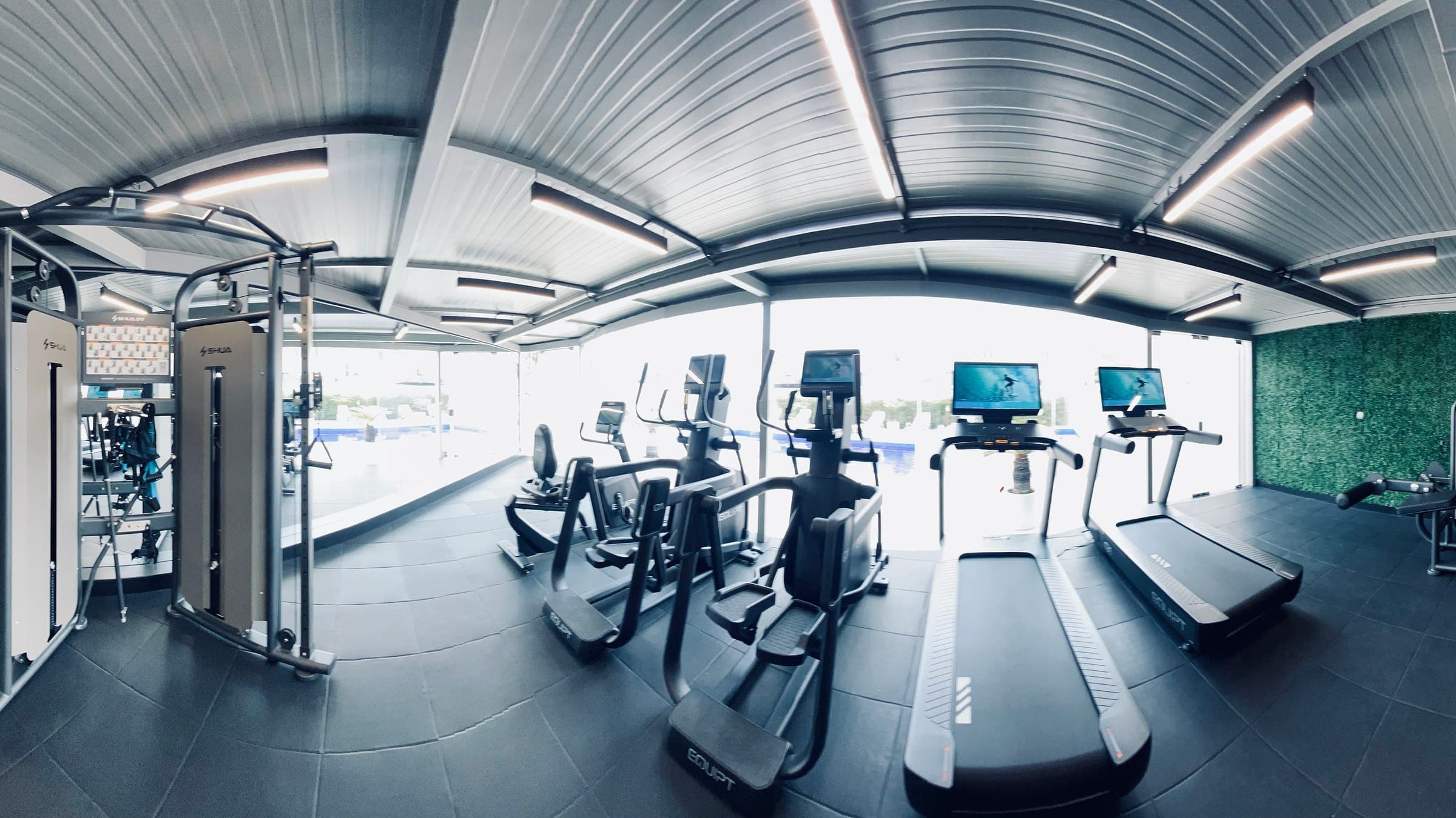 CDC West Bay Lagoon. The poolside gym.