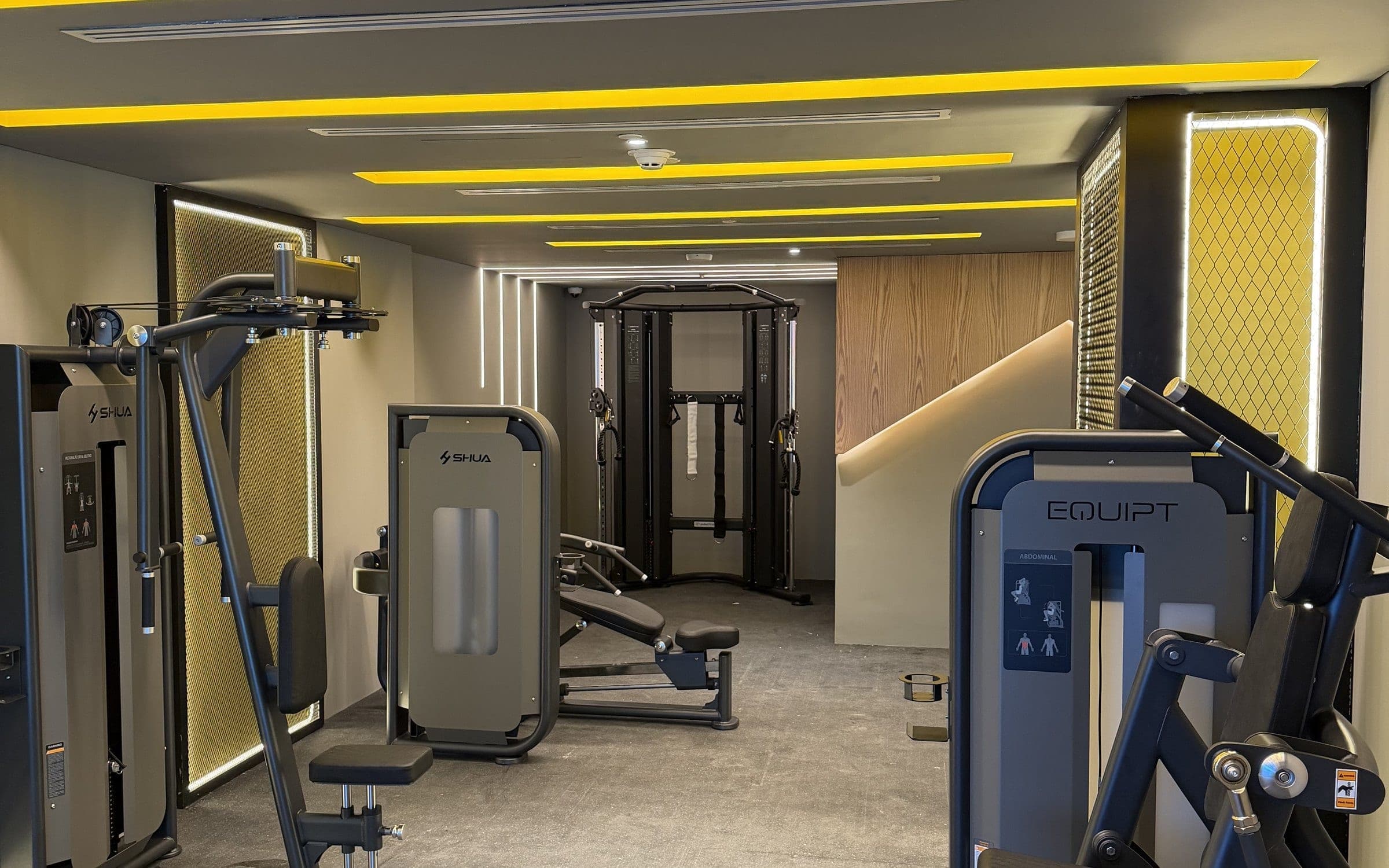 Lusail Marina Tower 4. The tower residents' gym.
