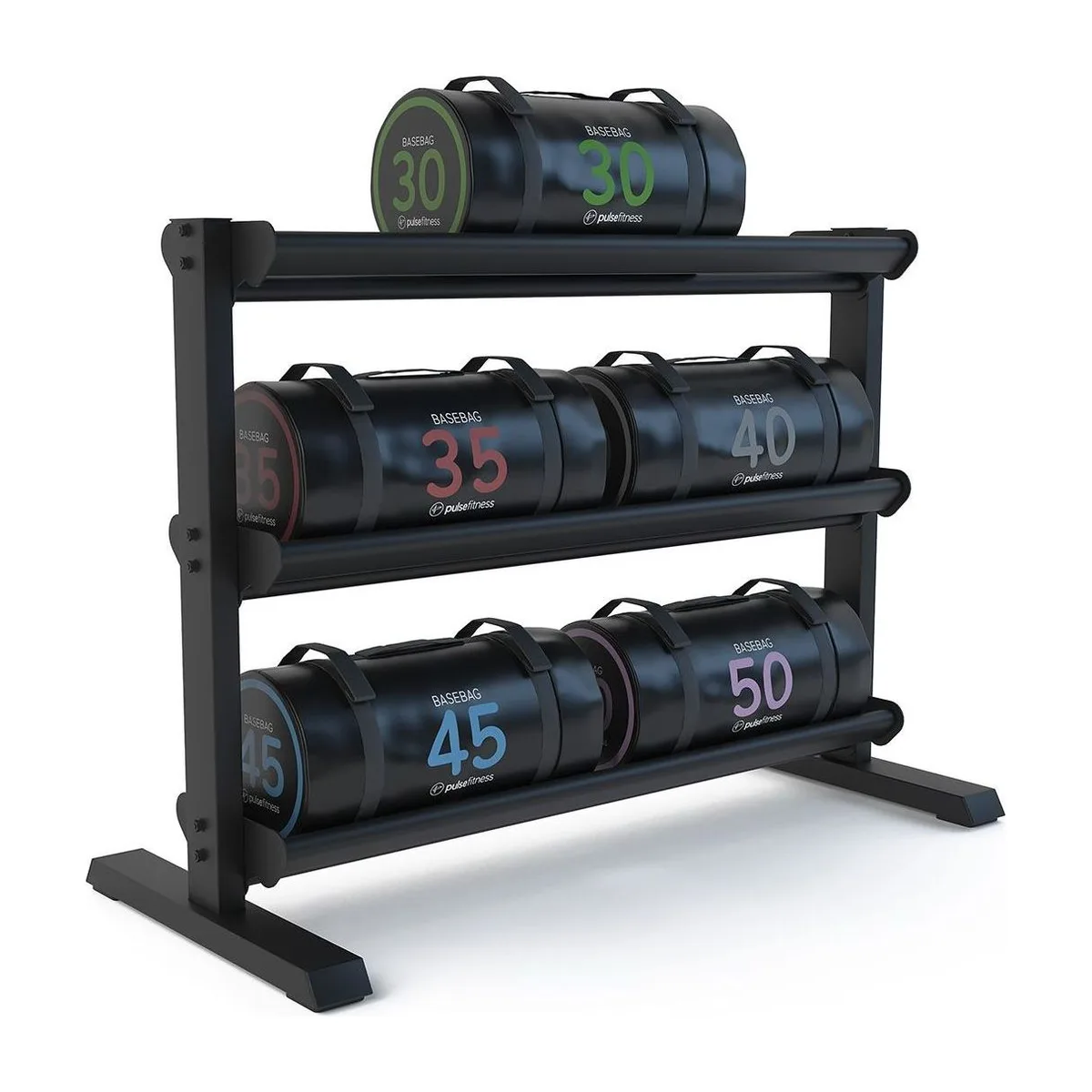 Pulse Fitness UK Club Line Basebag Set on Horizontal Rack (30-50kg)